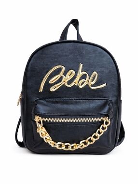 NWOT Bebe Gianna Backpack - Black/Gold